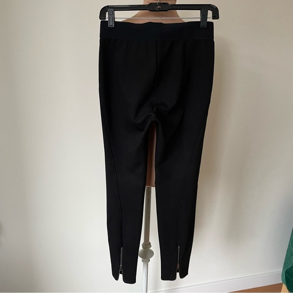 Rag & Bone/JEAN Reilly Black Ponte Zipper Calf Skinny Ankle Pull On Pants EUC S - Picture 3 of 9